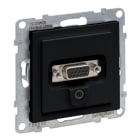 LEGRAND - SEANO HD15 Anschlusseinheit + 3 mm Jack, inkl. Abdeckung, Schraubklemmen, SW