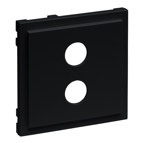 LEGRAND - SEANO Abdeckung Lautsprecher 1-fach mit 4 mm-Buchse, Farbe: Schwarz lackiert