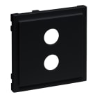 LEGRAND - SEANO Abdeckung Lautsprecher 1-fach mit 4 mm-Buchse, Farbe: Schwarz lackiert