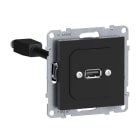 LEGRAND - SEANO USB-Datendose mit Kabel, USB 3.0, Kabellänge: 15 cm, inkl. Abdeckung, SW