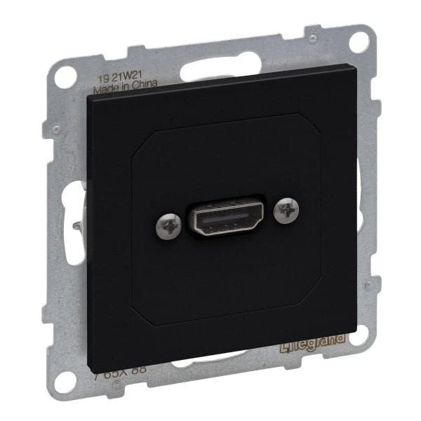 LEGRAND - SEANO HDMI 1.3 Anschlusseinheit vorverdrahtet, Kabel 15 cm, inkl. Abdeckung, SW