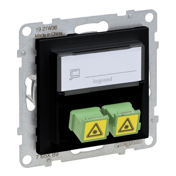 LEGRAND - SEANO SC/APC Monomode Glasfaser-Steckdose, 2 Glasfaserkabeln, Duplex Adapter SW