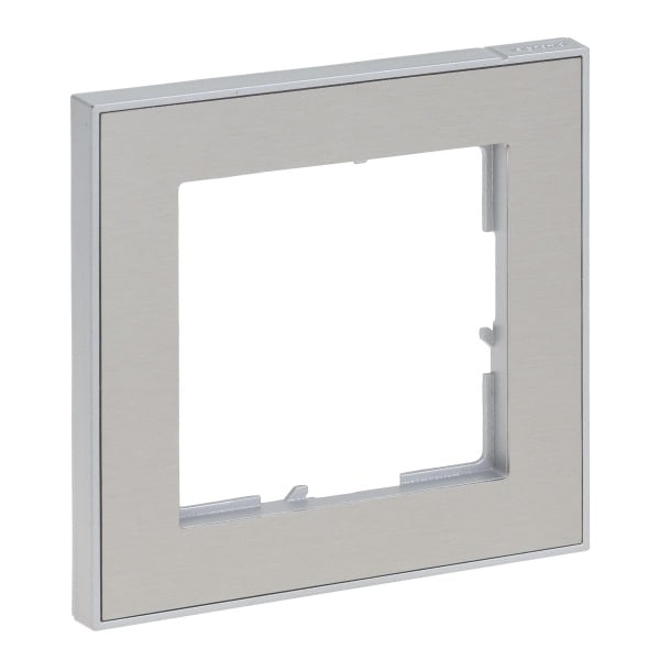 LEGRAND - SEANO+ 1-fach Rahmen mit Echtmaterialoberfläche, Farbausführung Brushed Steel