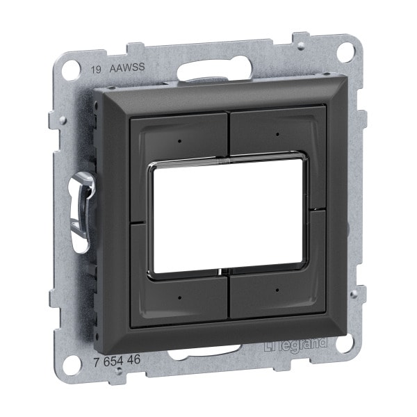LEGRAND - SEANO 4-fach Elektroniktaster 0 – 24 V in der Farbausführung Anthrazit lackiert