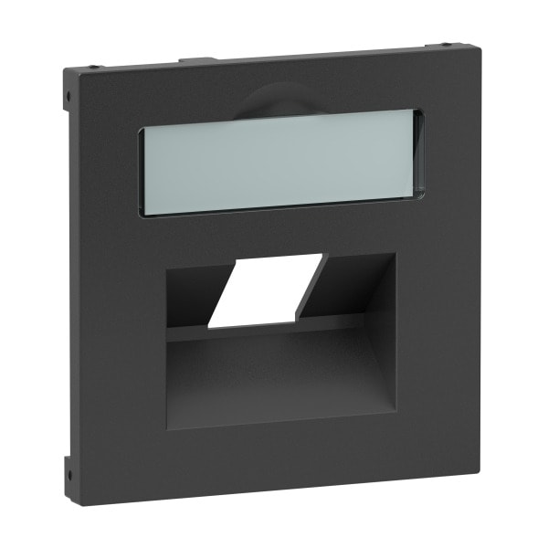 LEGRAND - SEANO Abdeckung 1x RJ45 für Datendosen Fremdfabrikate, Farbe: Anthrazit lackiert