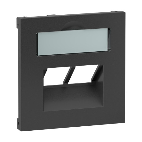 LEGRAND - SEANO Abdeckung 2x RJ45 für Datendosen Fremdfabrikate, Farbe: Anthrazit lackiert