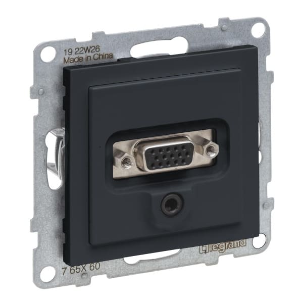 LEGRAND - SEANO HD15 Anschlusseinheit + 3 mm Jack, inkl. Abdeckung, Schraubklemmen, AN