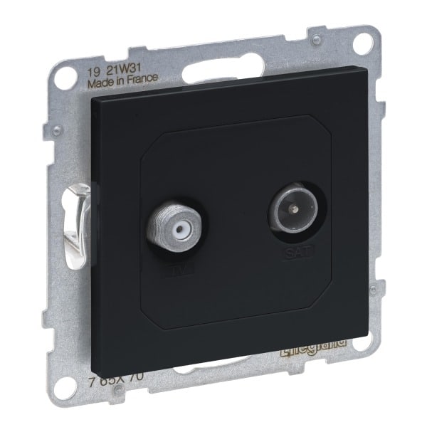 LEGRAND - SEANO Einzeldose TV-SAT für 2 Kabel und HD-TV in der Farbe Ultraweiß