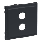 LEGRAND - SEANO Abdeckung Lautsprecher 1-fach mit 4 mm-Buchse, Farbe: Anthrazit lackiert