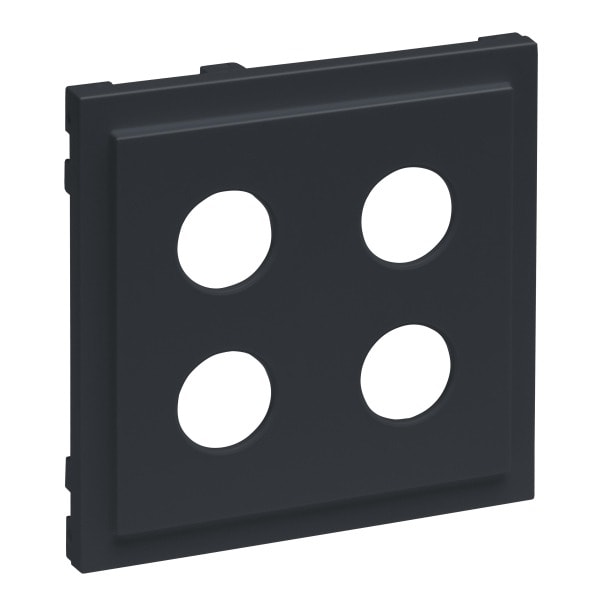 LEGRAND - SEANO Abdeckung Lautsprecher 2-fach mit 4 mm-Buchse, Farbe: Anthrazit lackiert