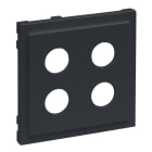 LEGRAND - SEANO Abdeckung Lautsprecher 2-fach mit 4 mm-Buchse, Farbe: Anthrazit lackiert