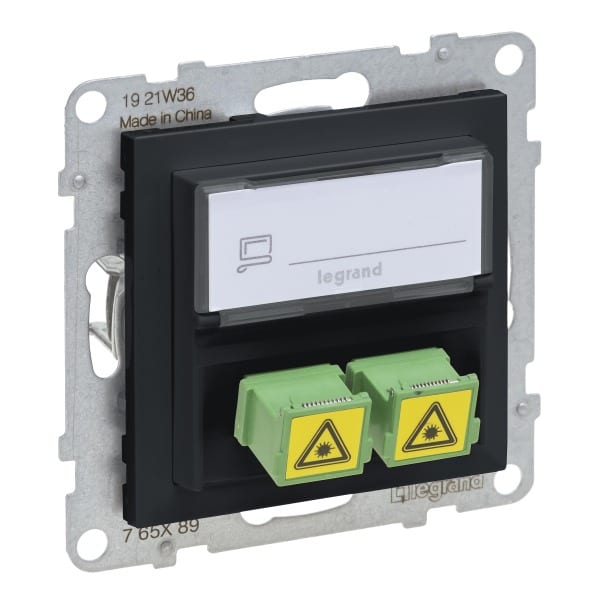 LEGRAND - SEANO SC/APC Monomode Glasfaser-Steckdose, 2 Glasfaserkabeln, Duplex Adapter, AN