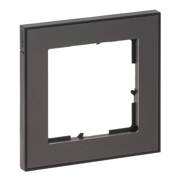 LEGRAND - SEANO+ 1-fach Rahmen mit Echtmaterialoberfläche, Farbausführung Dark Steel