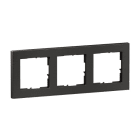LEGRAND - SEANO+ 3-fach Rahmen mit Echtmaterialoberfläche, Farbausführung Dark Steel