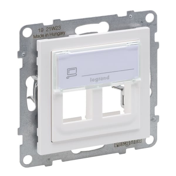 LEGRAND - SEANO 2-fach Adapter für Key-Stone Datendosen, Farbe: Ultraweiß