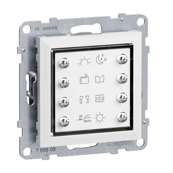 LEGRAND - Seano MyHome Szenentaster zum Abrufen von 8 Szenarien in der Farbe Ultraweiss