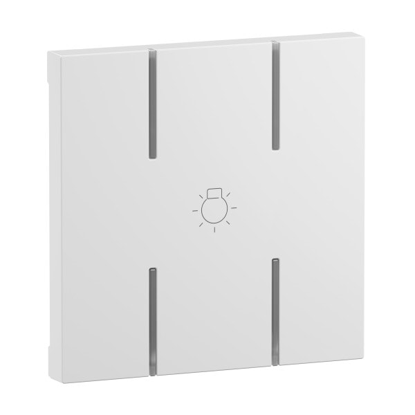 LEGRAND - Seano 2-modulige Tastenabdeckung MyHome mit Symbol ''Licht'', Farbe Ultraweiss