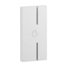 LEGRAND - Seano 1-modulige links Tastenabdeckung MyHome Symbol ''Licht'', Farbe Ultraweiss