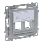 LEGRAND - SEANO 2-fach Adapter für Key-Stone Datendosen, Farbe: Aluminium lackiert