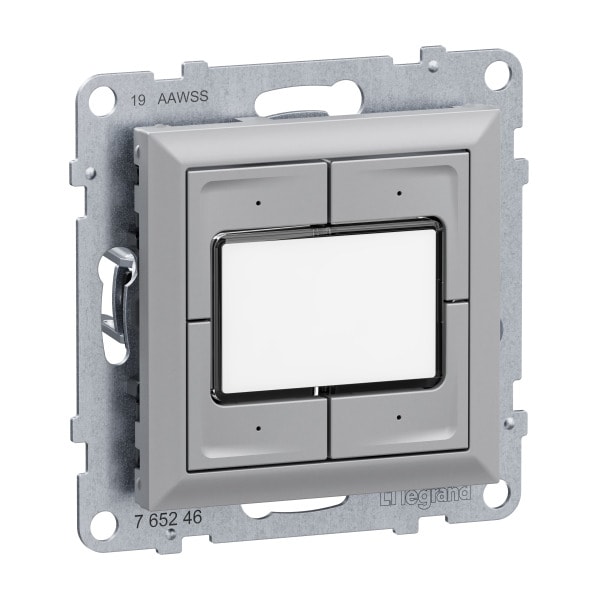LEGRAND - Seano MyHome Szenentaster zum Abrufen von 4 Szenarien in der Farbe Aluminium