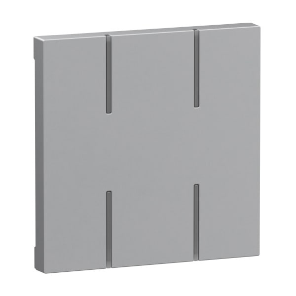 LEGRAND - Seano 2-modulige Tastenabdeckung MyHome ohne Symbol, Farbe Aluminium