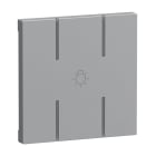 LEGRAND - Seano 2-modulige Tastenabdeckung MyHome mit Symbol ''Licht'', Farbe Aluminium