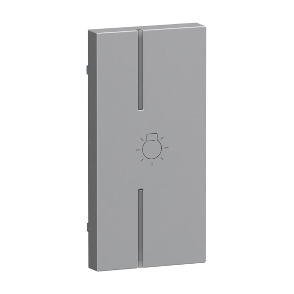 LEGRAND - Seano 1-modulige rechts Tastenabdeckung MyHome Symbol ''Licht'', Farbe Aluminium