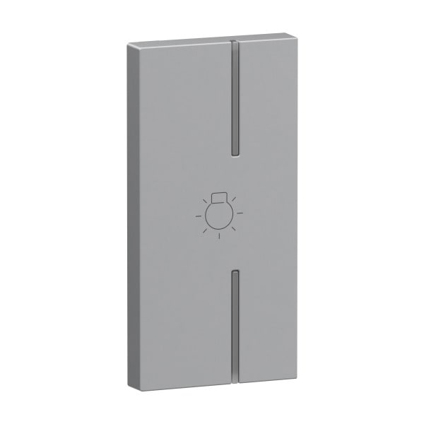 LEGRAND - Seano 1-modulige links Tastenabdeckung MyHome Symbol ''Licht'', Farbe Aluminium