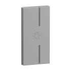 LEGRAND - Seano 1-modulige links Tastenabdeckung MyHome Symbol ''Licht'', Farbe Aluminium