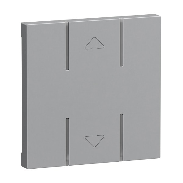 LEGRAND - Seano 2-modulige Tastenabdeckung MyHome mit Symbol ''Auf/Ab'', Farbe Aluminium
