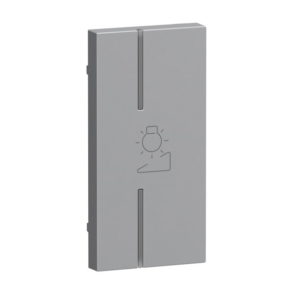 LEGRAND - Seano 1-modulige rechts Tastenabdeckung MyHome Symbol ''Dimmer'', Farbe Aluminium
