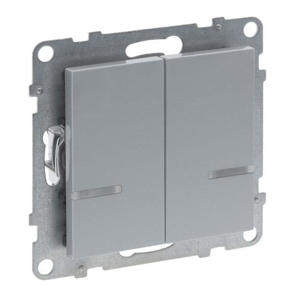 LEGRAND - Seano with Netatmo Serienschalter 2 x 250W pro Kanal Farbe: Aluminium