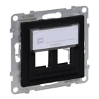 LEGRAND - SEANO 2-fach Adapter für Key-Stone Datendosen, Farbe: Schwarz lackiert