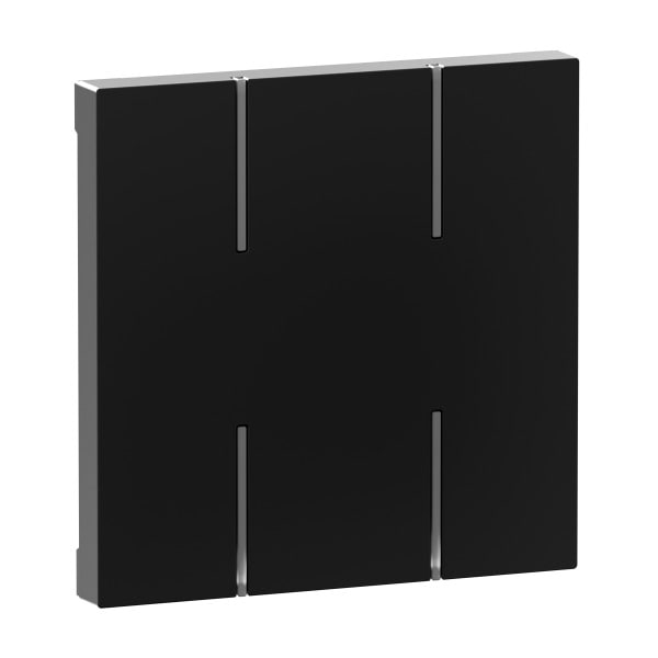 LEGRAND - Seano 2-modulige Tastenabdeckung MyHome ohne Symbol, Farbe Schwarz