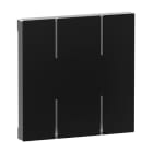 LEGRAND - Seano 2-modulige Tastenabdeckung MyHome ohne Symbol, Farbe Schwarz