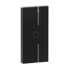 LEGRAND - Seano 1-modulige links Tastenabdeckung MyHome Symbol ''Licht'', Farbe Schwarz