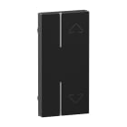 LEGRAND - Seano 1-modulige Tastenabdeckung MyHome mit Symbol ''Auf/Ab'', Farbe Schwarz