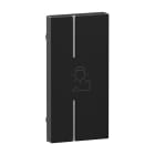 LEGRAND - Seano 1-modulige links Tastenabdeckung MyHome Symbol ''Dimmer'', Farbe Schwarz