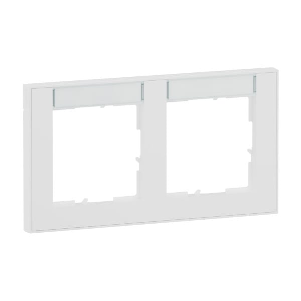 LEGRAND - SEANO+ 2-fach Rahmen horizontal mit Beschriftungsfeld, Farbausführung Ultraweiß