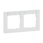 LEGRAND - SEANO+ 2-fach Rahmen horizontal mit Beschriftungsfeld, Farbausführung Ultraweiß