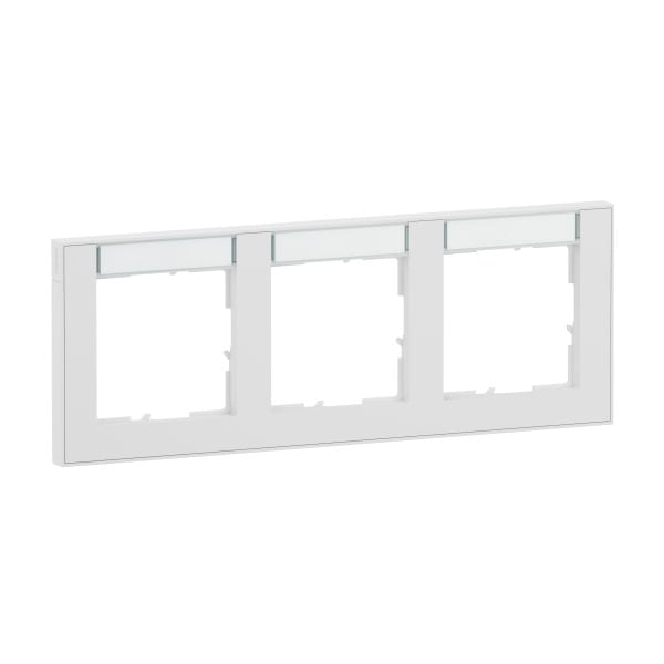 LEGRAND - SEANO+ 3-fach Rahmen horizontal mit Beschriftungsfeld, Farbausführung Ultraweiß