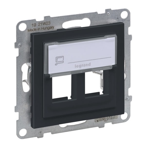 LEGRAND - SEANO 2-fach Adapter für Key-Stone Datendosen, Farbe: Anthrazit lackiert