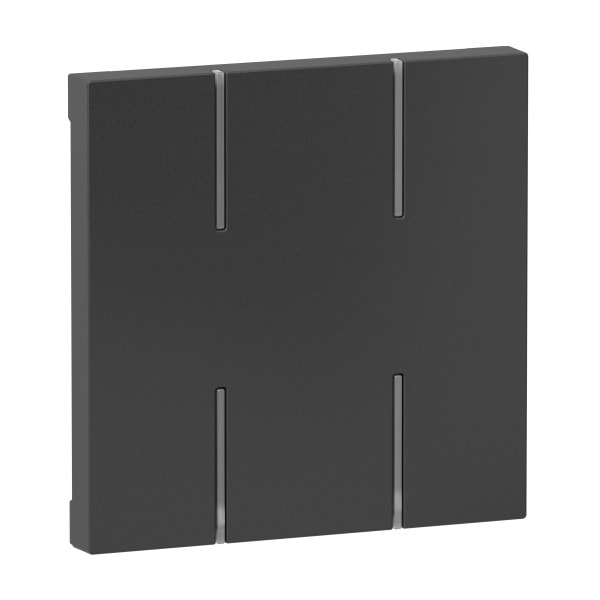 LEGRAND - Seano 2-modulige Tastenabdeckung MyHome ohne Symbol, Farbe Anthrazit