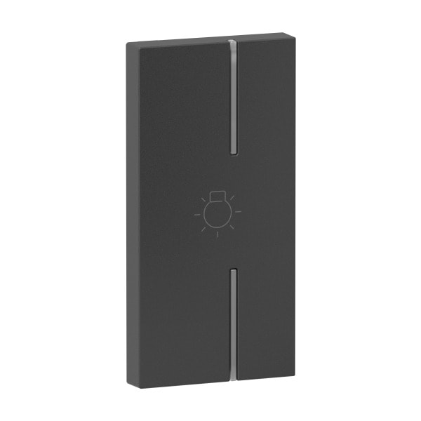 LEGRAND - Seano 1-modulige links Tastenabdeckung MyHome Symbol ''Licht'', Farbe Anthrazit