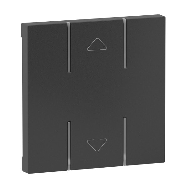 LEGRAND - Seano 2-modulige Tastenabdeckung MyHome mit Symbol ''Auf/Ab'', Farbe Anthrazit