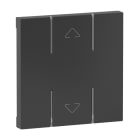 LEGRAND - Seano 2-modulige Tastenabdeckung MyHome mit Symbol ''Auf/Ab'', Farbe Anthrazit