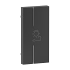 LEGRAND - Seano 1-modulige links Tastenabdeckung MyHome Symbol ''Dimmer'', Farbe Anthrazit