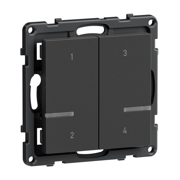 LEGRAND - Seano with Netatmo Szenentaster 4-fach, Farbe: Anthrazit