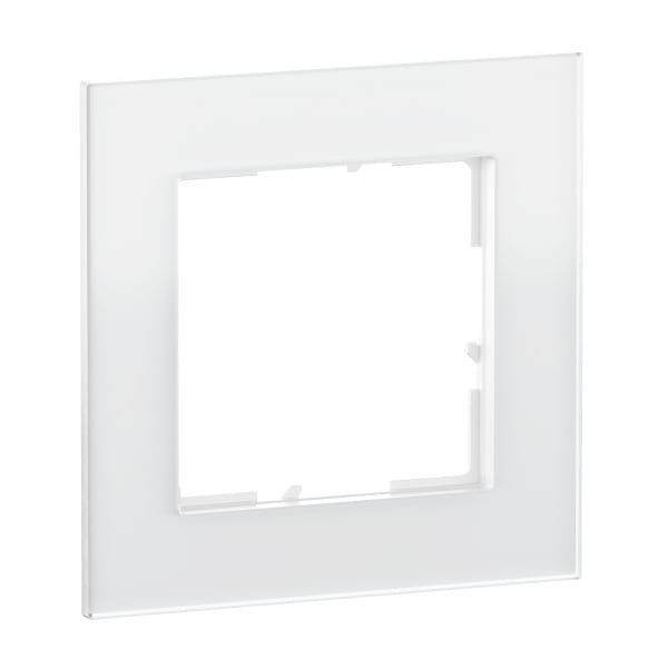 LEGRAND - SEANO Natura 1-fach Rahmen aus Echtmaterial, Farbausführung White Glass