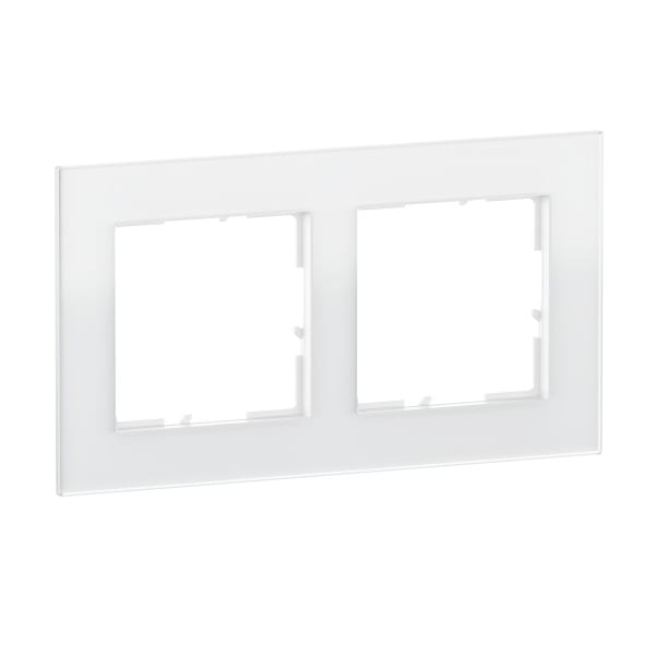 LEGRAND - SEANO Natura 2-fach Rahmen aus Echtmaterial, Farbausführung White Glass